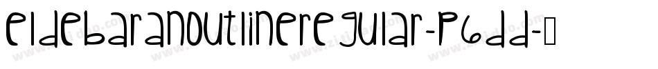 EldebaranOutlineRegular-P6dd字体转换