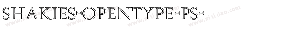 Shakies-OpenType-PS字体转换