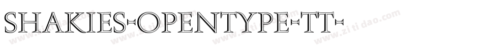 Shakies-OpenType-TT字体转换