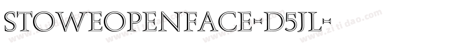StoweOpenFace-d5jl字体转换