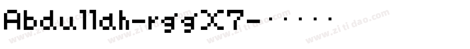 Abdullah-rggX7字体转换