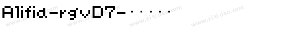 Alifia-rgvD7字体转换