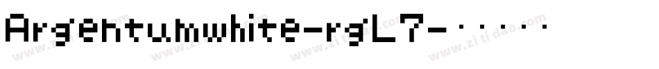 Argentumwhite-rgL7字体转换