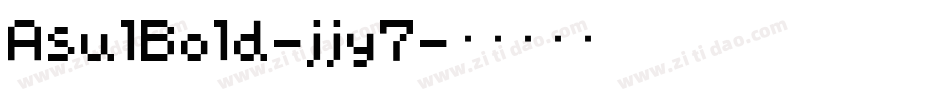 AsulBold-jjy7字体转换