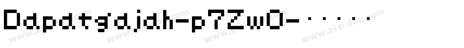 Dapatgajah-p7ZwO字体转换