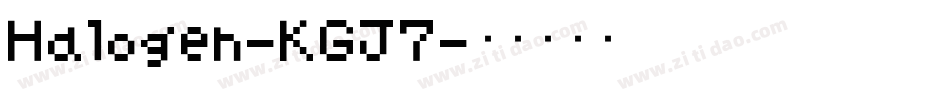 Halogen-KGJ7字体转换