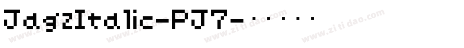 JagzItalic-PJ7字体转换
