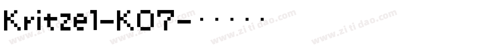 Kritzel-KO7字体转换
