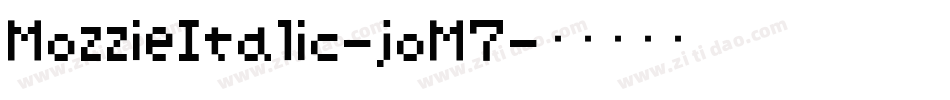 MozzieItalic-joM7字体转换