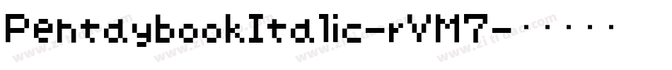 PentaybookItalic-rVM7字体转换