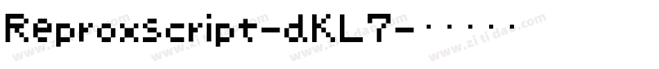 Reproxscript-dKL7字体转换