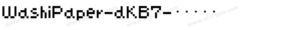 WashiPaper-dKB7字体转换
