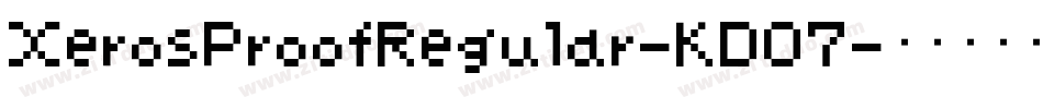 XerosProofRegular-KDO7字体转换
