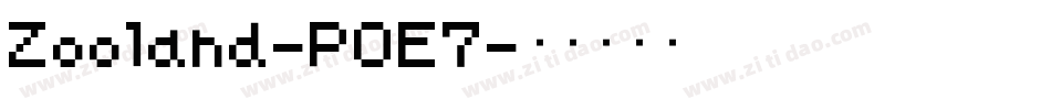 Zooland-POE7字体转换