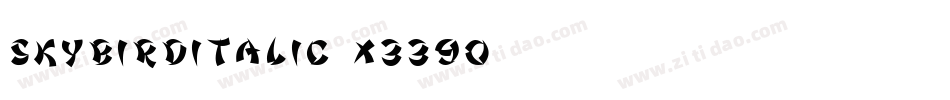 SkybirdItalic-x339O字体转换