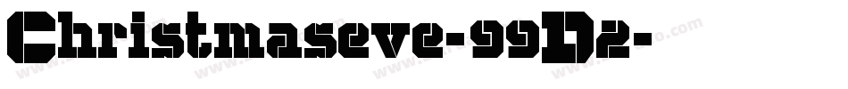 Christmaseve-99D2字体转换