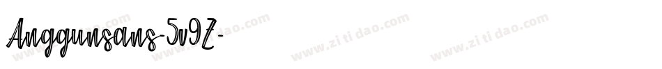Anggunsans-5v9Z字体转换