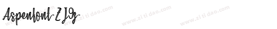 Aspenfont-ZJ9z字体转换