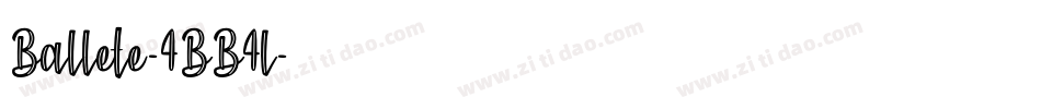 Ballete-4BB4l字体转换