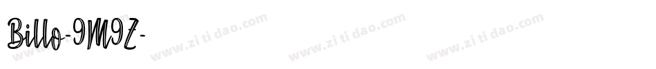 Billo-9M9Z字体转换