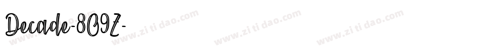 Decade-8O9Z字体转换