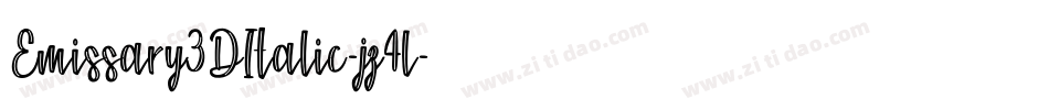 Emissary3DItalic-jz4l字体转换