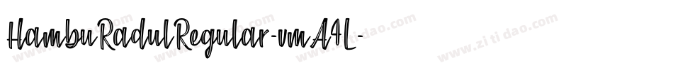 HambuRadulRegular-vmA4L字体转换 HambuRadulRegular-vmA4L字体转换