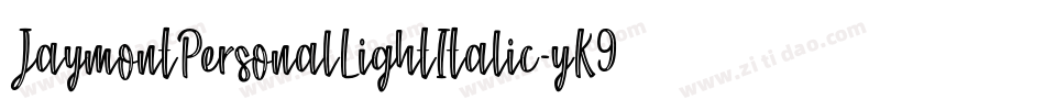 JaymontPersonalLightItalic-yK9Z字体转换