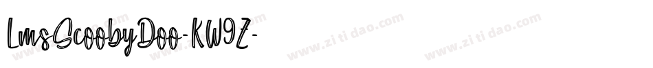 LmsScoobyDoo-KW9Z字体转换
