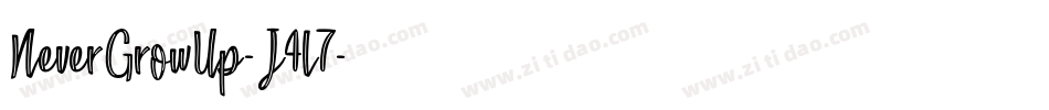 NeverGrowUp-J4l7字体转换