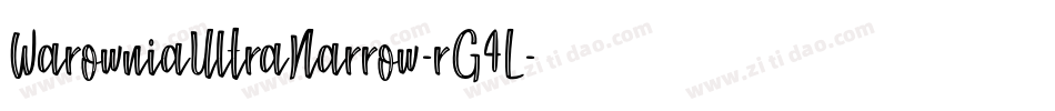 WarowniaUltraNarrow-rG4L字体转换