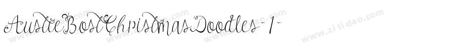 AustieBostChristmasDoodles-1字体转换