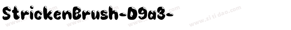 StrickenBrush-D9a3字体转换 StrickenBrush-D9a3字体转换