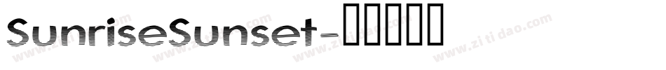 SunriseSunset字体转换