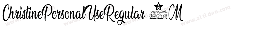 ChristinePersonalUseRegular-8MaBM字体转换