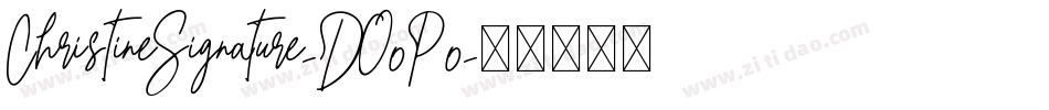 ChristineSignature-DO0P0字体转换