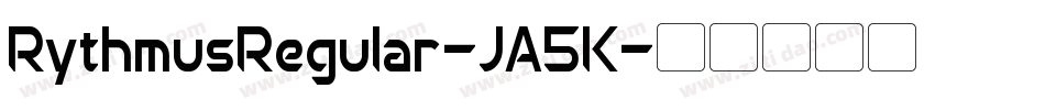 RythmusRegular-JA5K字体转换
