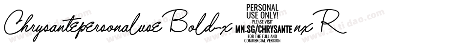 ChrysantepersonaluseBold-x3nxR字体转换