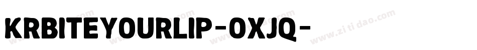 KrBiteYourLip-oxJq字体转换