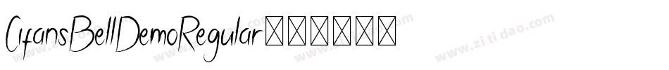CifansBellDemoRegular字体转换