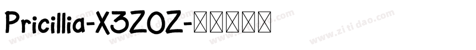 Pricillia-X3Z0Z字体转换