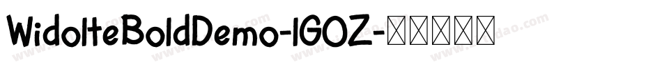 WidolteBoldDemo-lG0Z字体转换