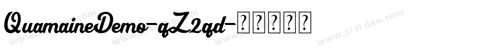 QuamaineDemo-qZ2qd字体转换