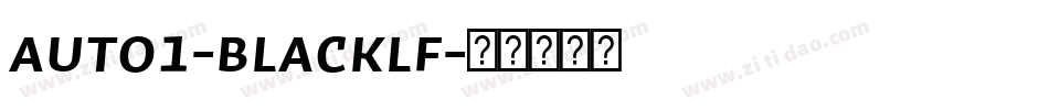Auto1-BlackLF字体转换