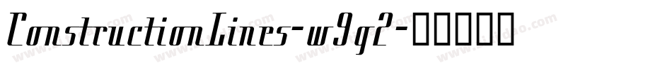 ConstructionLines-w9g2字体转换