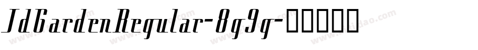 JdGardenRegular-8g9g字体转换