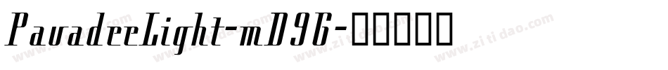 PavadeeLight-mD9G字体转换