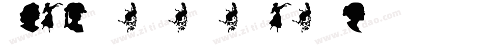 Silhouettenpeople-pgAR字体转换