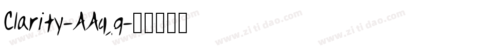 Clarity-AAqg字体转换