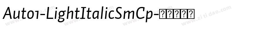 Auto1-LightItalicSmCp字体转换